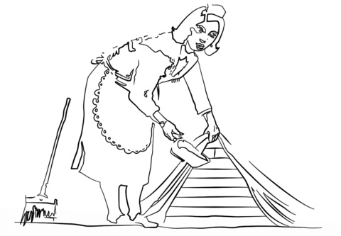 French Maid By Banksy Coloring Page